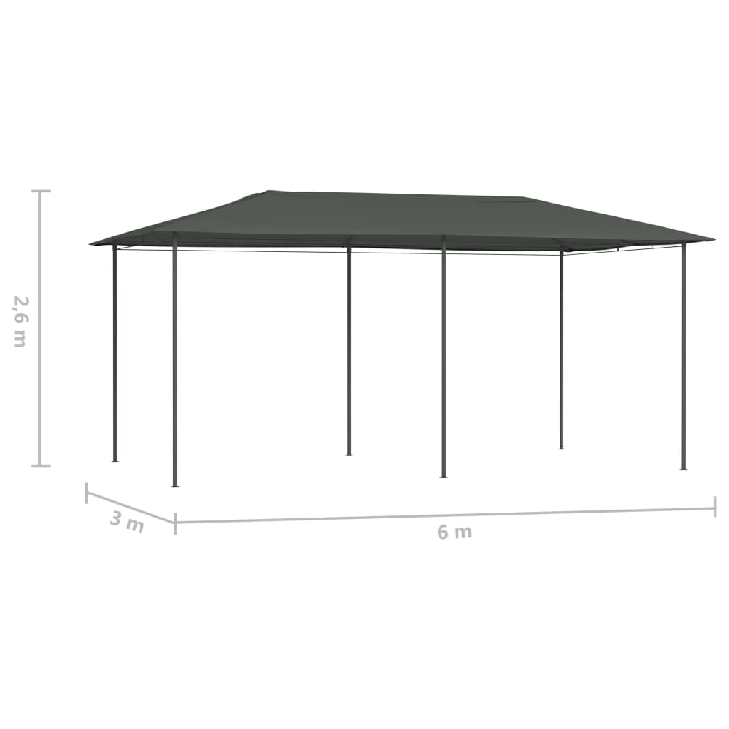 Prieel 160 g/m² 2,98x5,3x2,59 m antracietkleurig