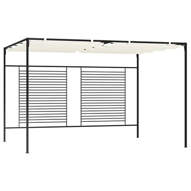 Prieel met uittrekbaar dak 180 g/m² 3x4x2,3 m crèmekleurig
