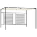Prieel met uittrekbaar dak 180 g/m² 3x4x2,3 m crèmekleurig