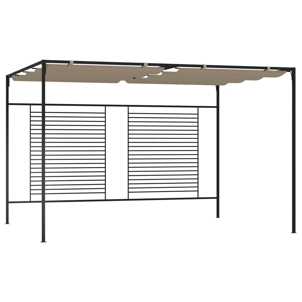 Prieel met uittrekbaar dak 180 g/m² 3x4x2,3 m taupe