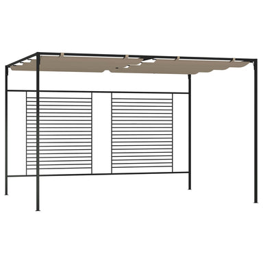 Prieel met uittrekbaar dak 180 g/m² 3x4x2,3 m taupe