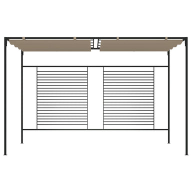 Prieel met uittrekbaar dak 180 g/m² 3x4x2,3 m taupe