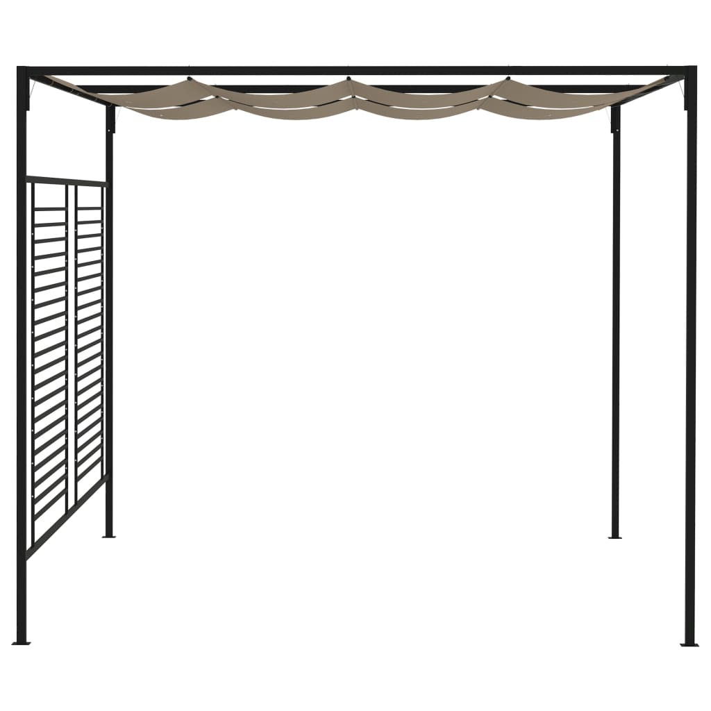Prieel met uittrekbaar dak 180 g/m² 3x4x2,3 m taupe
