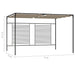 Prieel met uittrekbaar dak 180 g/m² 3x4x2,3 m taupe