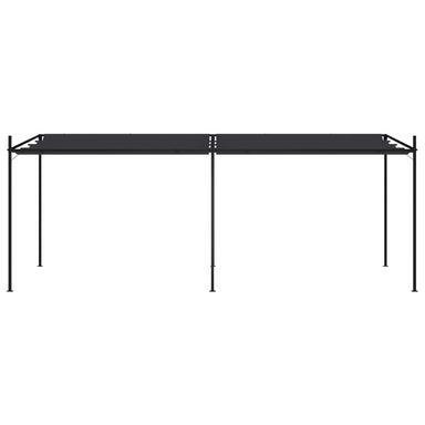 Prieel met uittrekbaar dak 600x300x233 cm antracietkleurig
