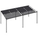 Prieel met uittrekbaar dak 600x300x233 cm antracietkleurig