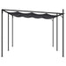 Prieel met uittrekbaar dak 600x300x233 cm antracietkleurig
