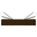 3-delige Ligbeddenset met theetafel poly rattan bruin