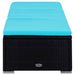 3-delige Ligbeddenset met theetafel poly rattan zwart