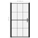 Douchedeur 100x178 cm gehard glas zwart