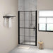 Douchedeur 100x178 cm gehard glas zwart