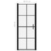 Douchedeur 91x195 cm gehard glas zwart