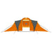 Tent 9-persoons stof grijs en oranje