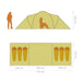 Tent 6-persoons blauw en groen