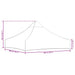 Partytentdak 270 g/m² 2x2 m oranje