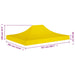 Partytentdak 270 g/m² 4,5x3 m geel