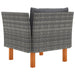 Tuinbank Poly Rattan En Massief Eucalyptushout 1 Grijs Fauteuil