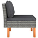 Middenbanken 3 St Poly Rattan En Massief Eucalyptushout 1 Grijs Middenbank (3 st)