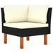 Hoekbank Poly Rattan En Massief Eucalyptushout 1 Zwart