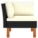 Hoekbank Poly Rattan En Massief Eucalyptushout 1 Zwart