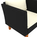 Tuinbank Poly Rattan En Massief Eucalyptushout 1 Zwart Fauteuil