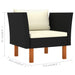 Tuinbank Poly Rattan En Massief Eucalyptushout 1 Zwart Fauteuil