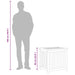 Opbergbox 60x50x58 cm massief teakhout
