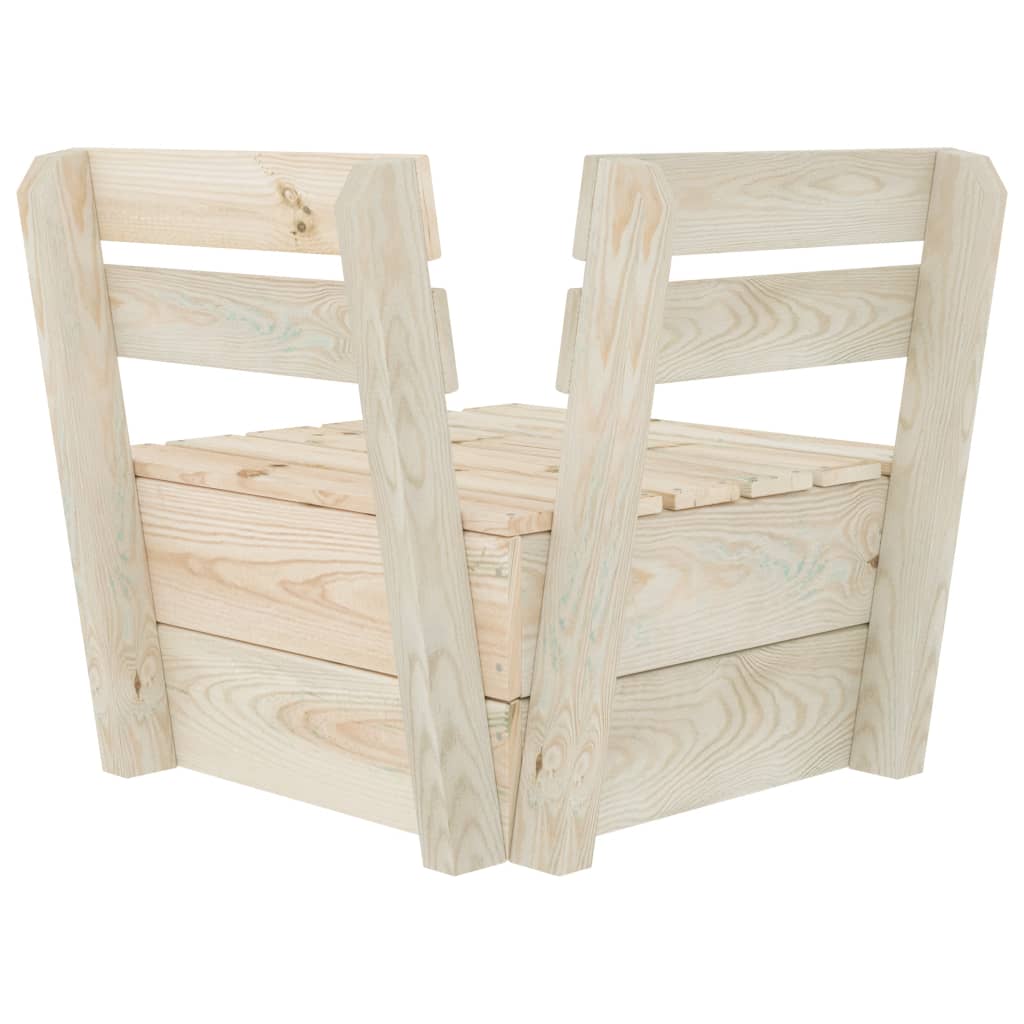 Hoekbank Sectioneel Pallet Geïmpregneerd Vurenhout 1