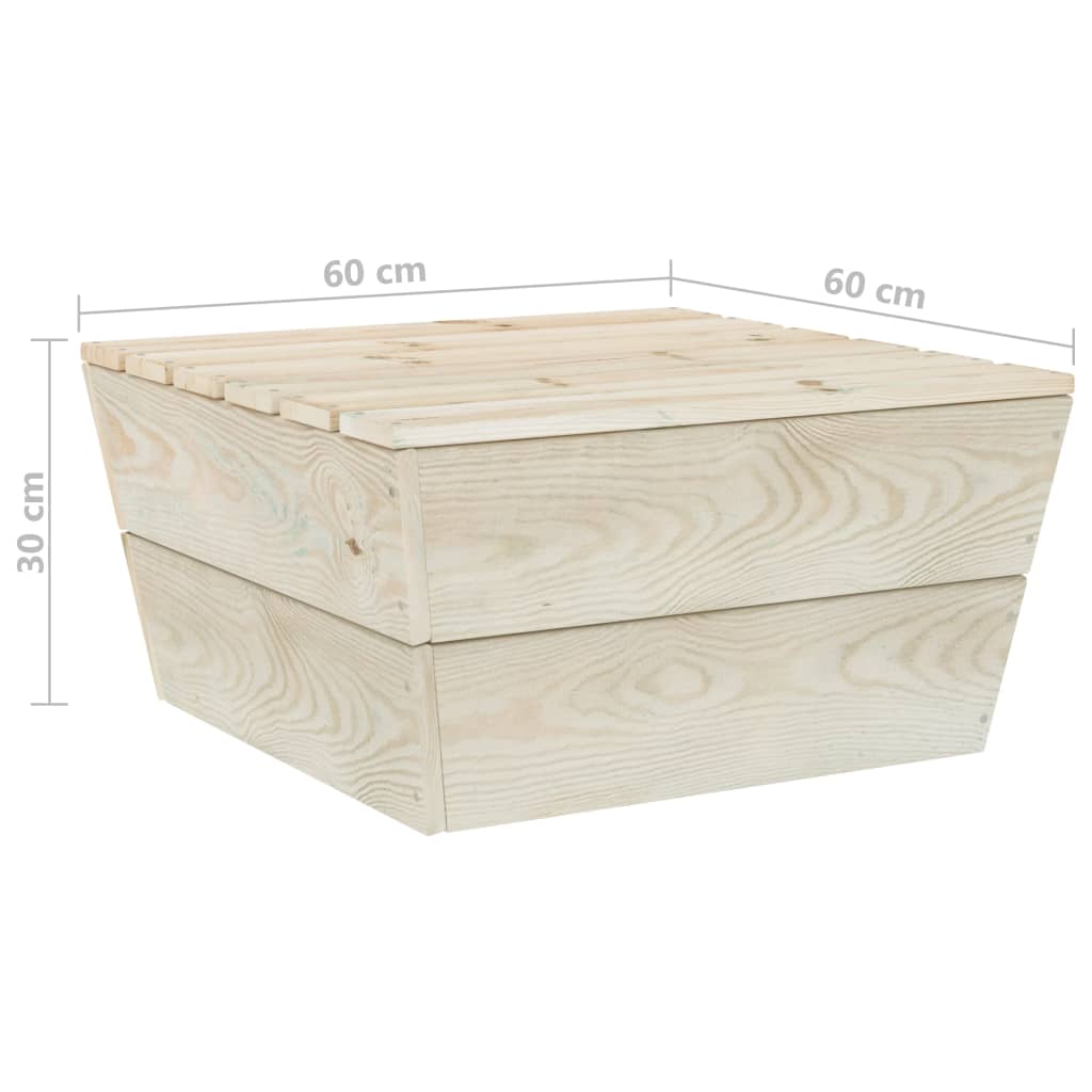 Tuintafels 2 St 60X60X30 Cm Geïmpregneerd Vurenhout 1 Tafel (2 st)