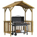 Barbecue-overkapping 163,5x93x210 cm geïmpregneerd grenenhout