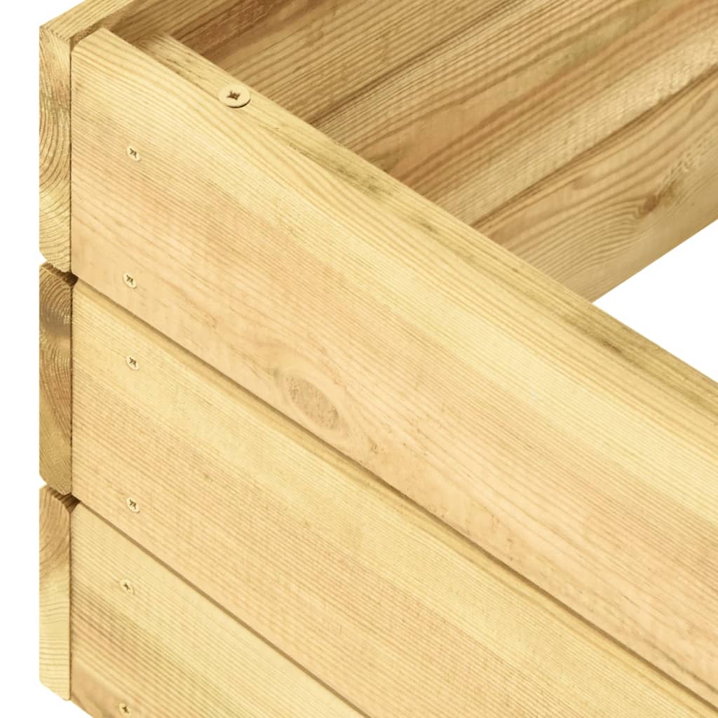 Ligbed met tafel groen geïmpregneerd grenenhout