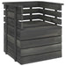 Tuinfauteuil Pallet Massief Grenenhout Donkergrijs 1