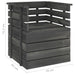Tuinfauteuil Pallet Massief Grenenhout Donkergrijs 1
