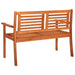 Tuinbank 2-Zits Met Kussen 120 Cm Massief Eucalyptushout Antraciet
