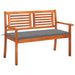 Tuinbank 2-zits met kussen 120 cm massief eucalyptushout