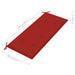 Tuinbank 2-Zits Met Kussen 120 Cm Massief Eucalyptushout Rood