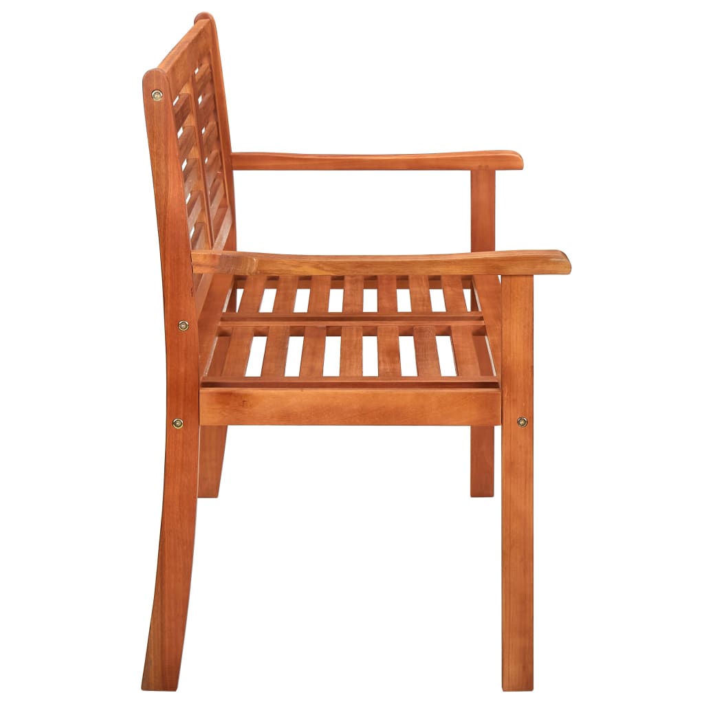 Tuinbank 2-Zits Met Kussen 120 Cm Massief Eucalyptushout Rood