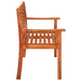 Tuinbank 2-Zits Met Kussen 120 Cm Massief Eucalyptushout Rood