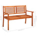 Tuinbank 2-Zits Met Kussen 120 Cm Massief Eucalyptushout Rood