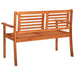 Tuinbank 2-zits met kussen 120 cm massief eucalyptushout