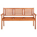 Tuinbank 3-zits met kussen 150 cm massief eucalyptushout