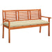 Tuinbank 3-zits met kussen 150 cm massief eucalyptushout