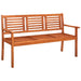 Tuinbank 3-zits met kussen 150 cm massief eucalyptushout