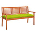 Tuinbank 3-zits met kussen 150 cm massief eucalyptushout