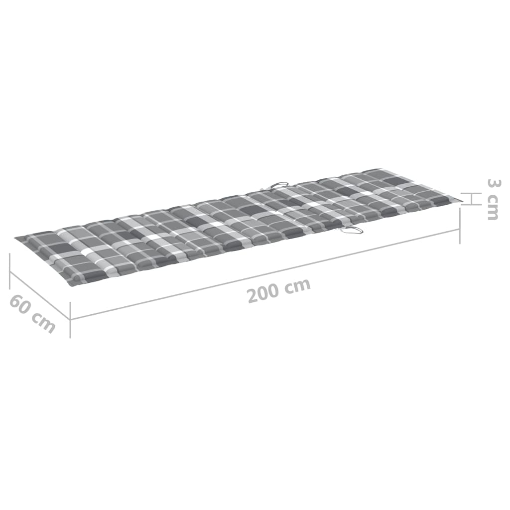 Ligbed 2-persoons met kussens massief acaciahout