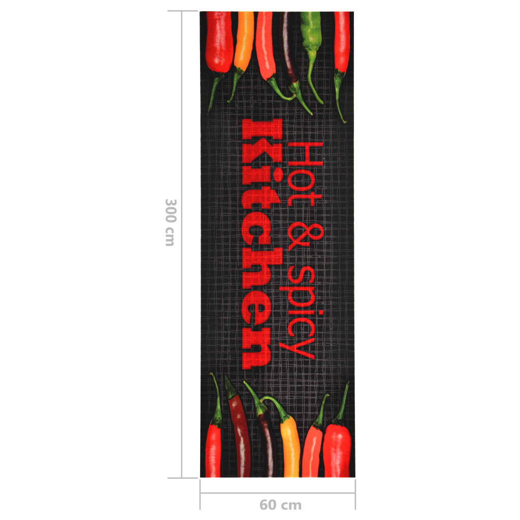 Keukenmat wasbaar Hot & Spicy 60x300 cm
