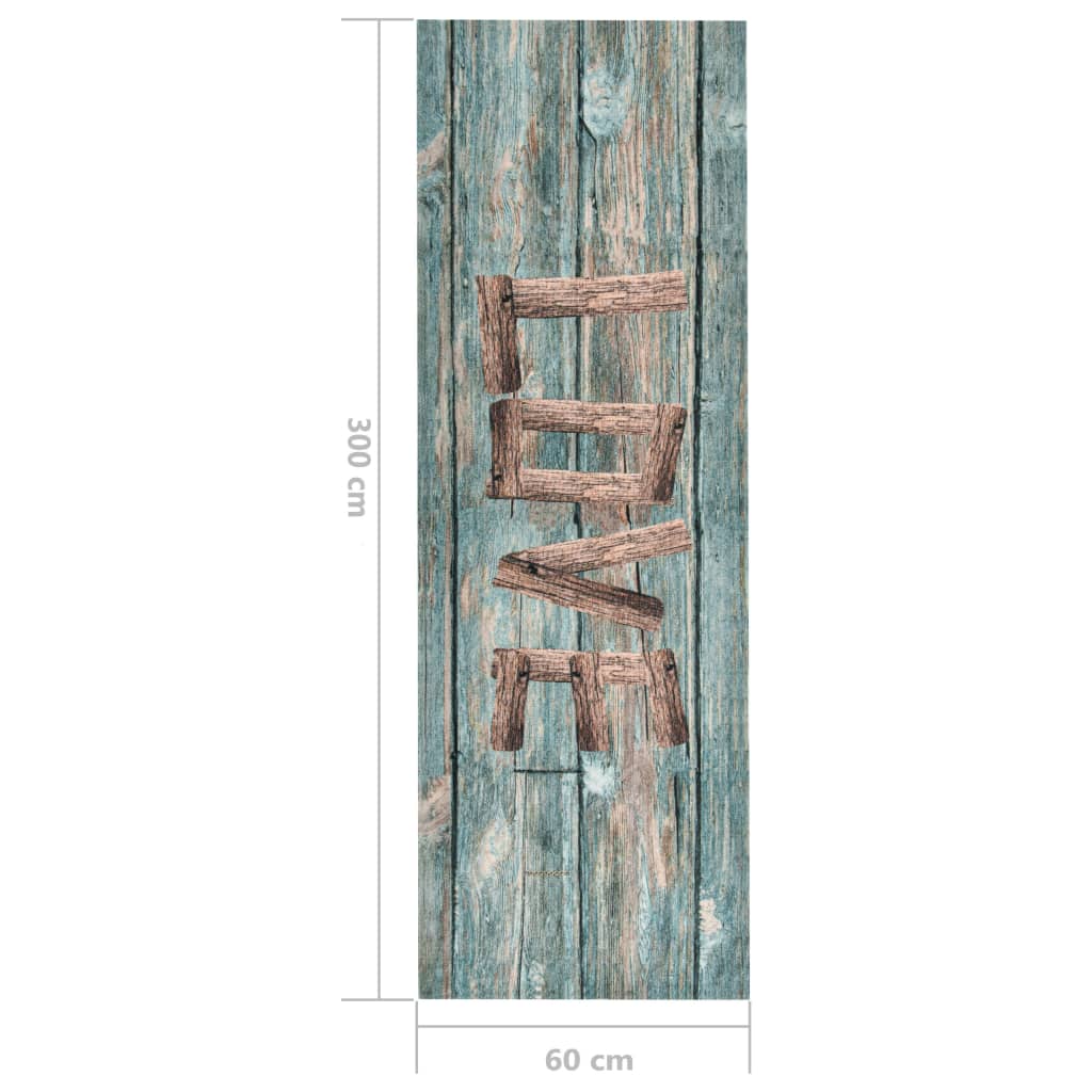 Keukenmat wasbaar Love 60x300 cm