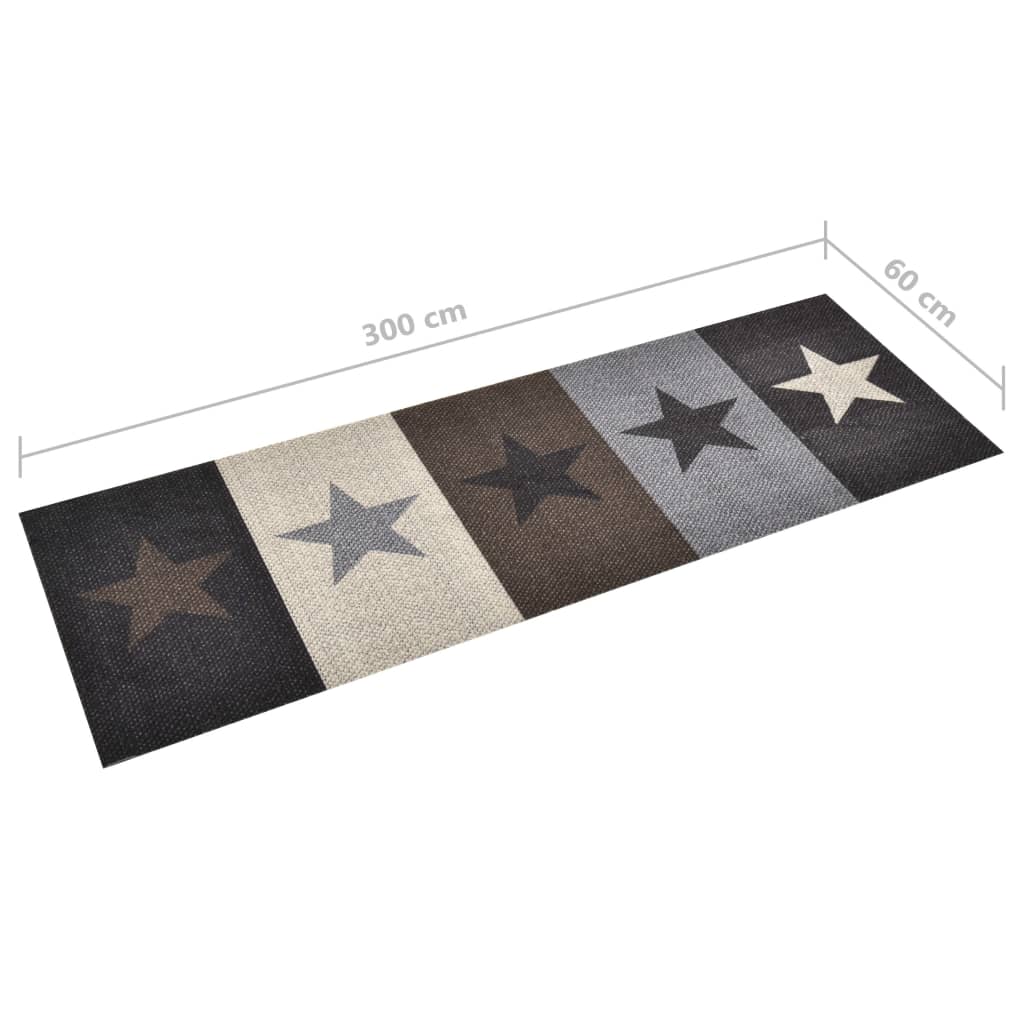 Keukenmat wasbaar Stars 60x300 cm