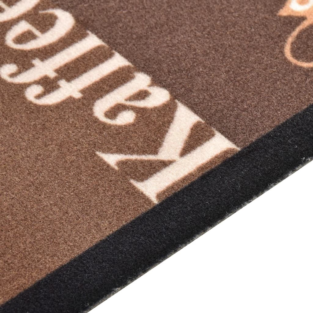 Keukenmat wasbaar Coffee 60x180 cm bruin