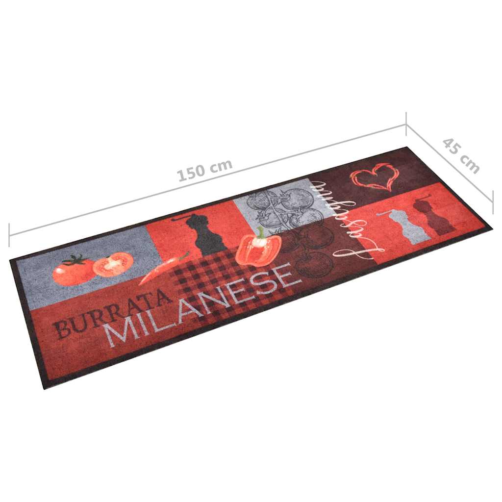 Keukenmat wasbaar Tomatoes 45x150 cm